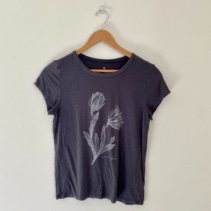 AMERICAN EAGLE Dark Gray Graphic Short Sleeve